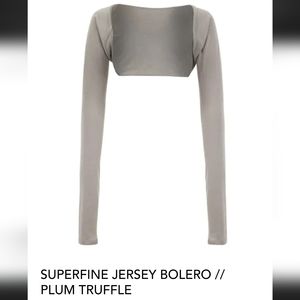 Laina Rauma Superfine Jersey Bolero in Pulm Truffle size Medium